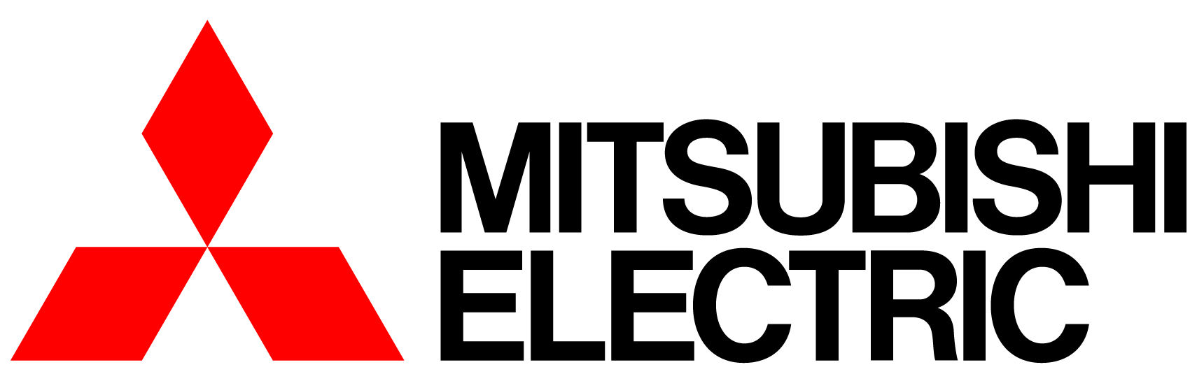 Mitsubishi Electric logo. Red icon with black text.